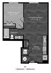 Dickens 1 Bedroom with dimensions Dickens 1 Bedroom with dimensions